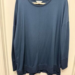 Time and Tru Sweater Men XXL 2XL  20 Blue Long Sleeve Pullover (26-14)